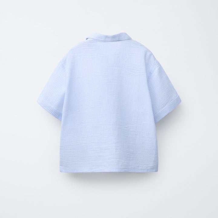Moudda ZARA - Chemise Enfant - Rayure Bleue Basique - Tunisie 2