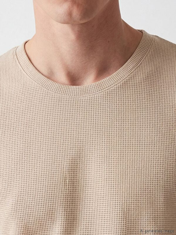 Moudda LC Waikiki - T-shirt manches courtes en jersey pour Homme couleur Beige - Tunisie 3