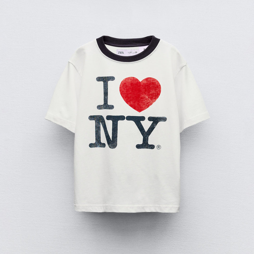Moudda ZARA - T-shirt manches courtes "I Love NY", étiquette dos - Tunisie 2