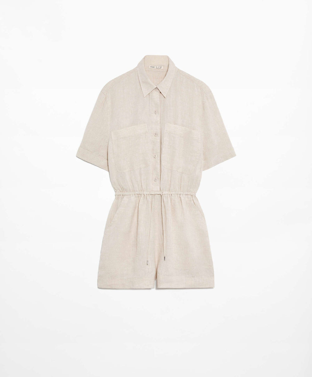 Moudda Oysho - Salopette Courte 100% Lin Utility - Tunisie 2