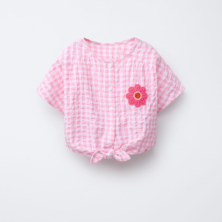 Moudda ZARA - Chemise Enfant - Vichy & Patch (Collection Sargas) - Tunisie 1