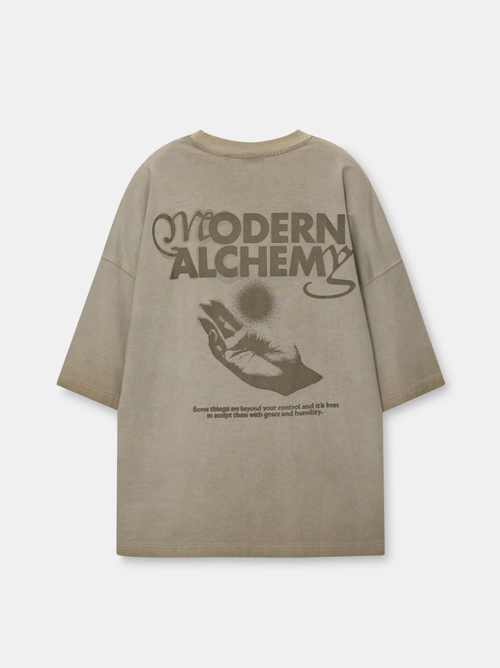 Moudda PULL & BEAR - T-Shirt Demi-Manches Oil Wash Imprimé Boxy Fit Arena - Tunisie 4