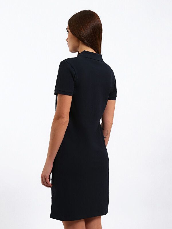 Moudda LC Waikiki - Robe manches courtes en jersey pour Femme couleur Bleu marine - Tunisie 5
