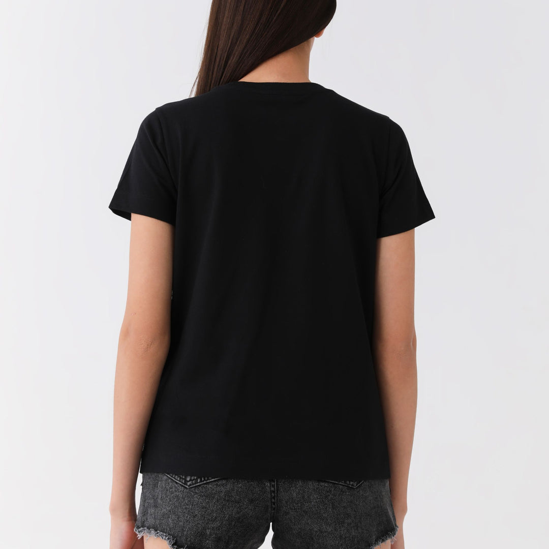 Moudda LC Waikiki - Body jersey manches courtes Femme Noir - Tunisie 5