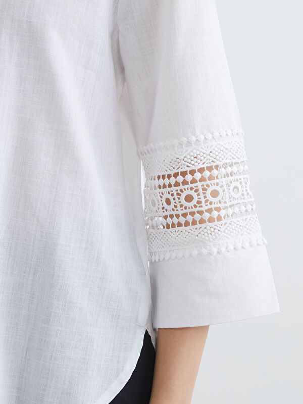 Moudda LC Waikiki - Chemisier (blouse) manches longues en tissu pour Femme - Tunisie 3