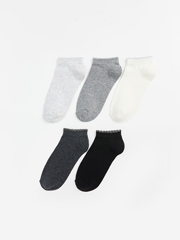 Moudda LC Waikiki - Chaussettes pour sneakers Femme Mélange gris clair - Tunisie 1