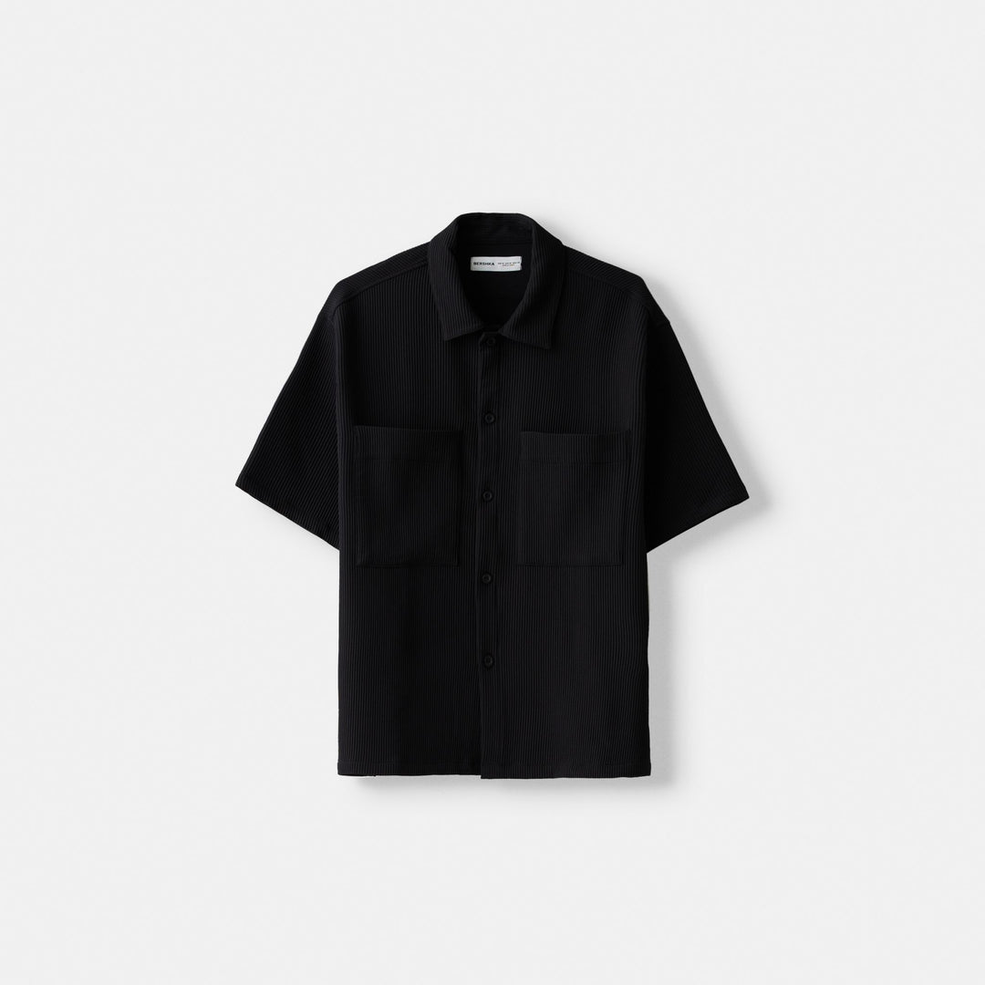 Moudda BERSHKA - Chemise manches courtes boxy plissée - Tunisie 1