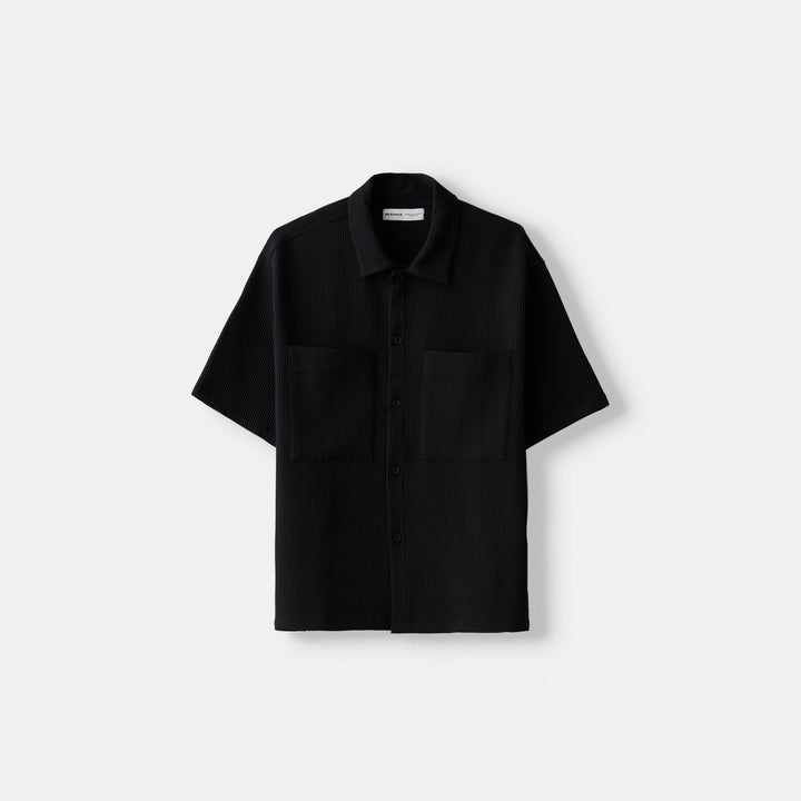 Moudda BERSHKA - Chemise manches courtes boxy plissée - Tunisie 1