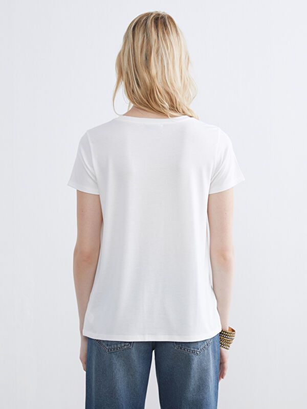 Moudda LC Waikiki - Body imprimé manches courtes en jersey pour Femme - Tunisie 4