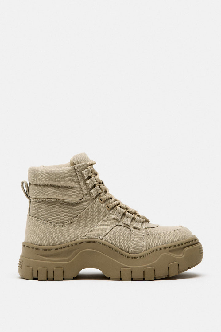 Bottine plateforme en tricot