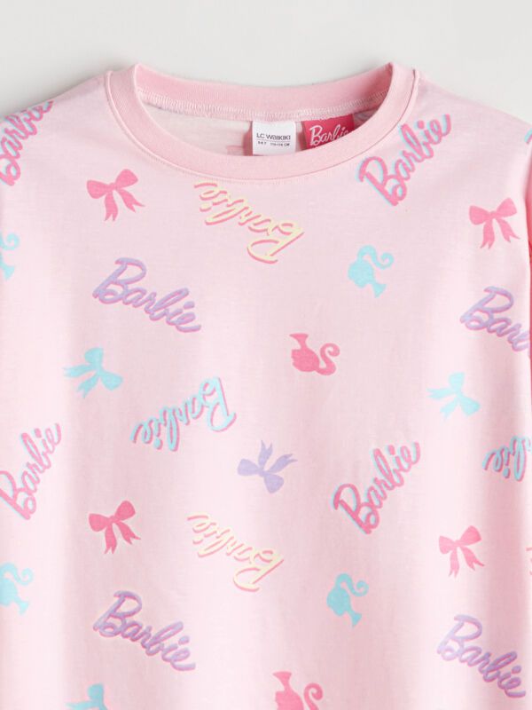 Moudda LC Waikiki - Pyjama en jersey manches longues moyen Fille Imprimé rose - Tunisie 3