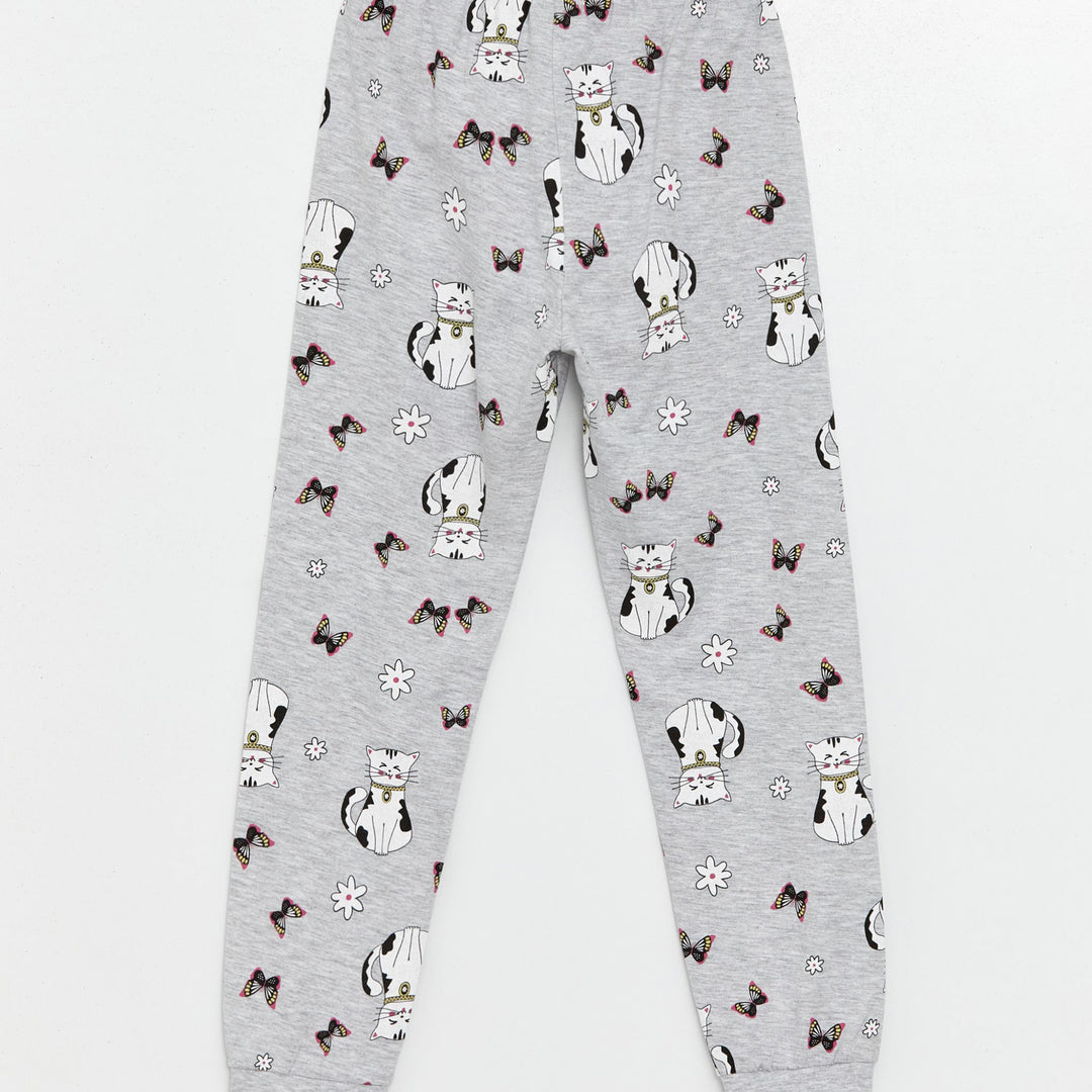 Moudda LC Waikiki - Pyjama en jersey manches longues moyen Fille Lilas - Tunisie 4