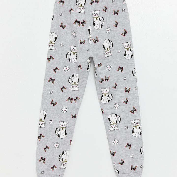 Moudda LC Waikiki - Pyjama en jersey manches longues moyen Fille Lilas - Tunisie 4