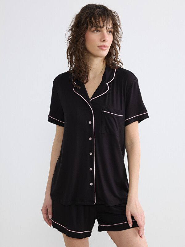 Moudda LC Waikiki - Ensemble court en jersey pour Femme couleur Noir - Tunisie 1