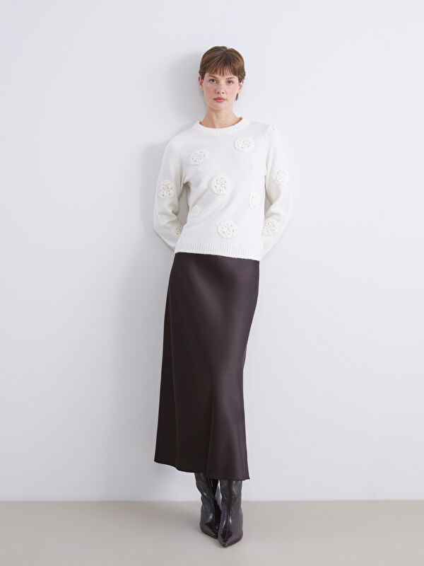 Moudda LC Waikiki - Pull tricot maternité Femme Ecru - Tunisie 2