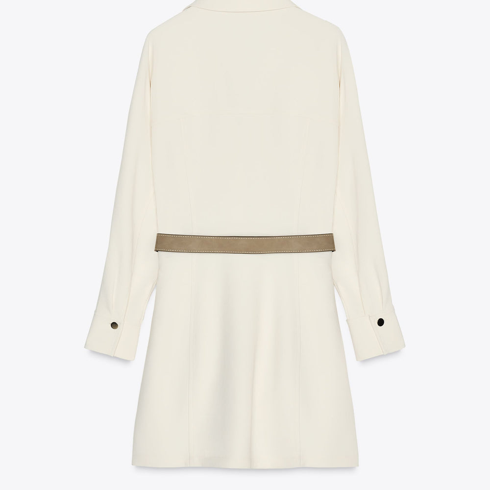 Moudda ZARA - Robe Mini Crêpe Chemisier - Ceinture - Tunisie 2