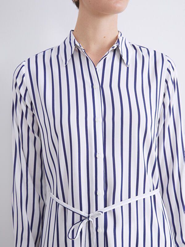 Moudda LC Waikiki - Tunique à manches longues Femme Rayures bleues - Tunisie 3