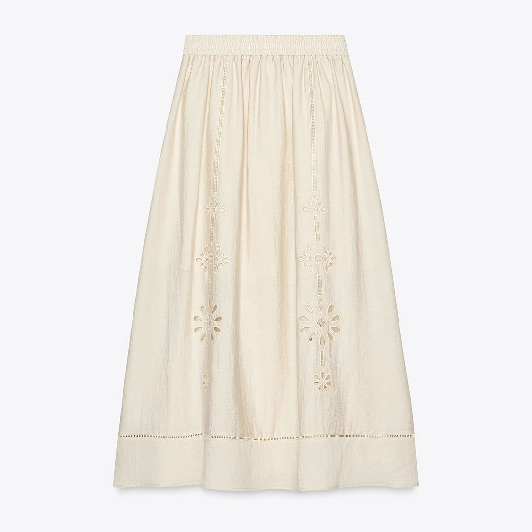 Moudda ZARA - Ensemble Jupe Midi - Broderie & Taille Élastique Dos - Tunisie 2