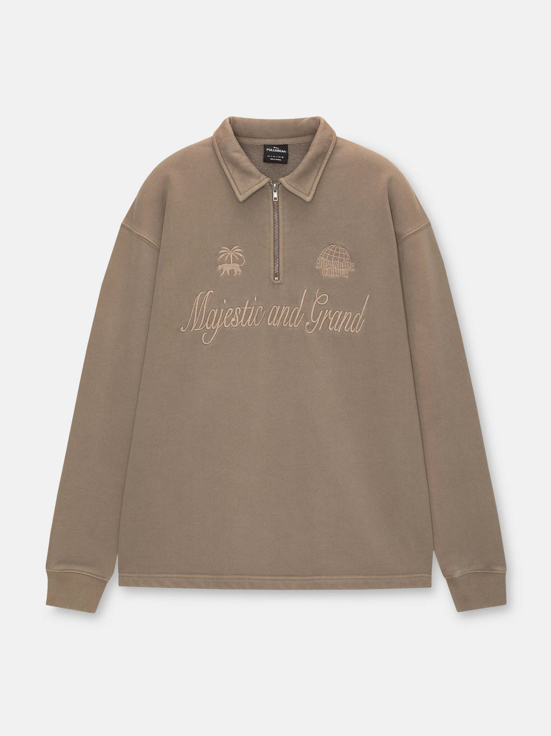 Moudda PULL & BEAR - Sweat - Fermeture Éclair & Broderie Natural Movement - Tunisie 3
