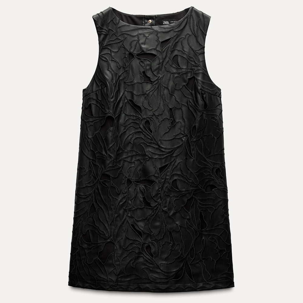 Moudda ZARA - Robe en similicuir gaufrée fleur ligne A - Tunisie 2