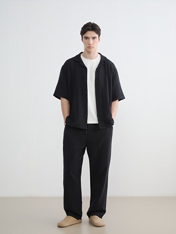 Moudda LC Waikiki - Pantalon mi-saison en tissu pour Homme couleur Noir - Tunisie 1