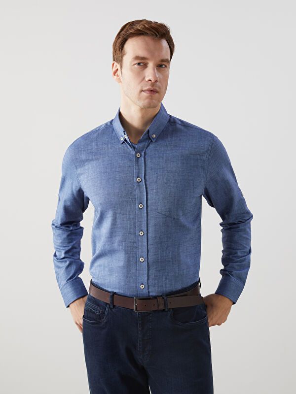 Moudda LC Waikiki - Chemise tissée à manches longues pour Hommes - Tunisie 1