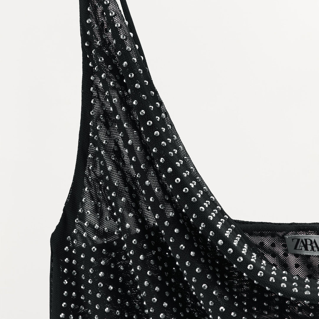 Moudda ZARA - Haut bretelles en tul, strass – ensemble - Tunisie 3