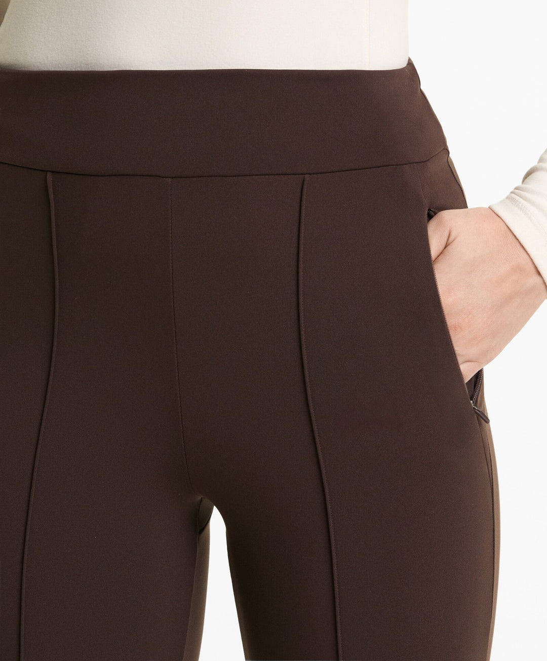 Moudda Oysho - Pantalon Long Flare Chaud - Taille Haute, Cheville, Zip & Couture - Tunisie 5