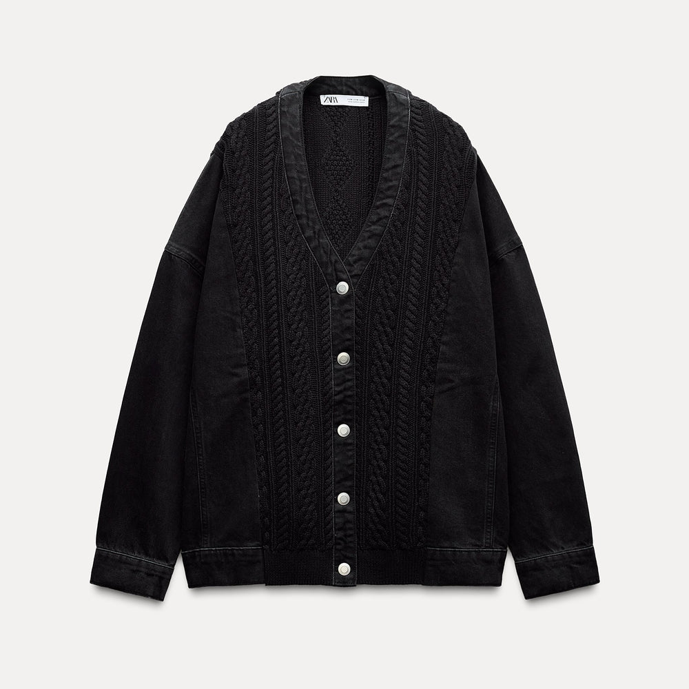 Moudda ZARA - Veste combinée maille - jean - Tunisie 2