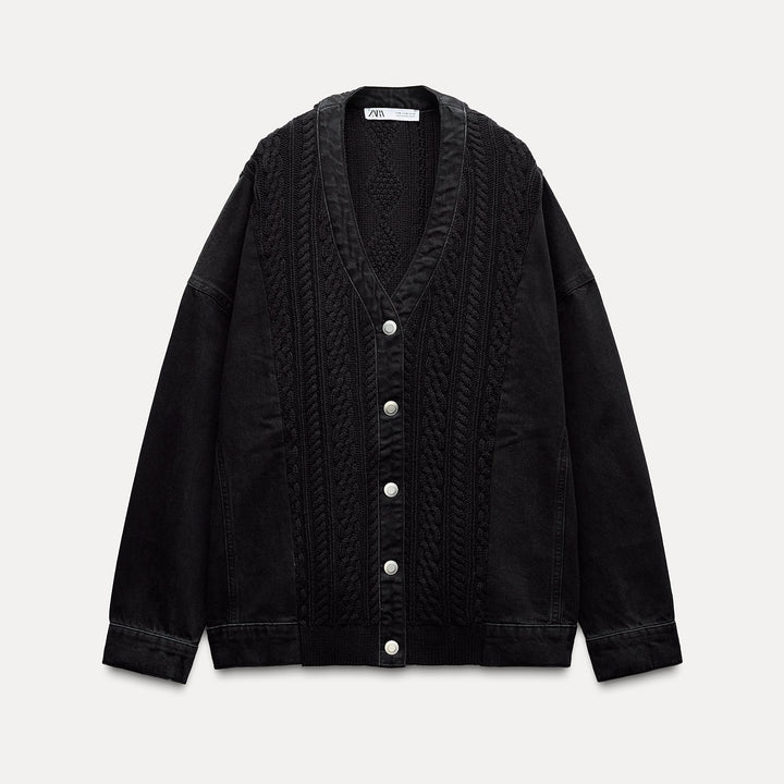 Moudda ZARA - Veste combinée maille - jean - Tunisie 2