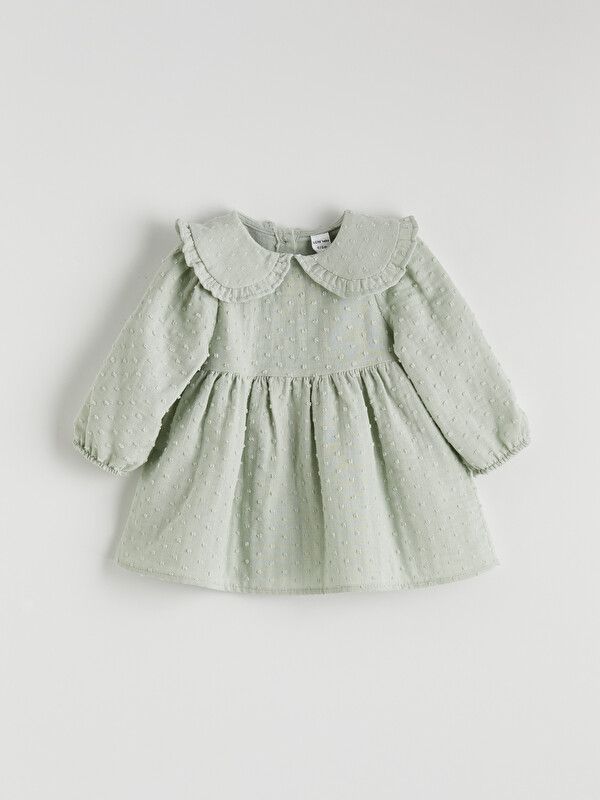 Moudda LC Waikiki - Robe manches courtes en tissu pour Fille couleur Vert terne - Tunisie 2