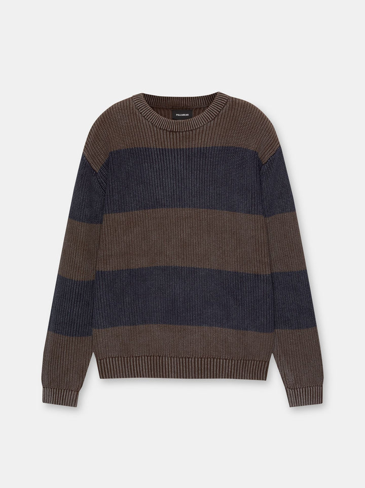 Moudda PULL & BEAR - Pull Manches Longues Acid Rayures - Tunisie 3