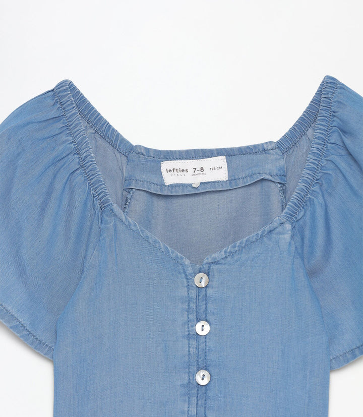 Moudda Lefties - Top Léger Denim - Indigo Fille D5 - Tunisie 4