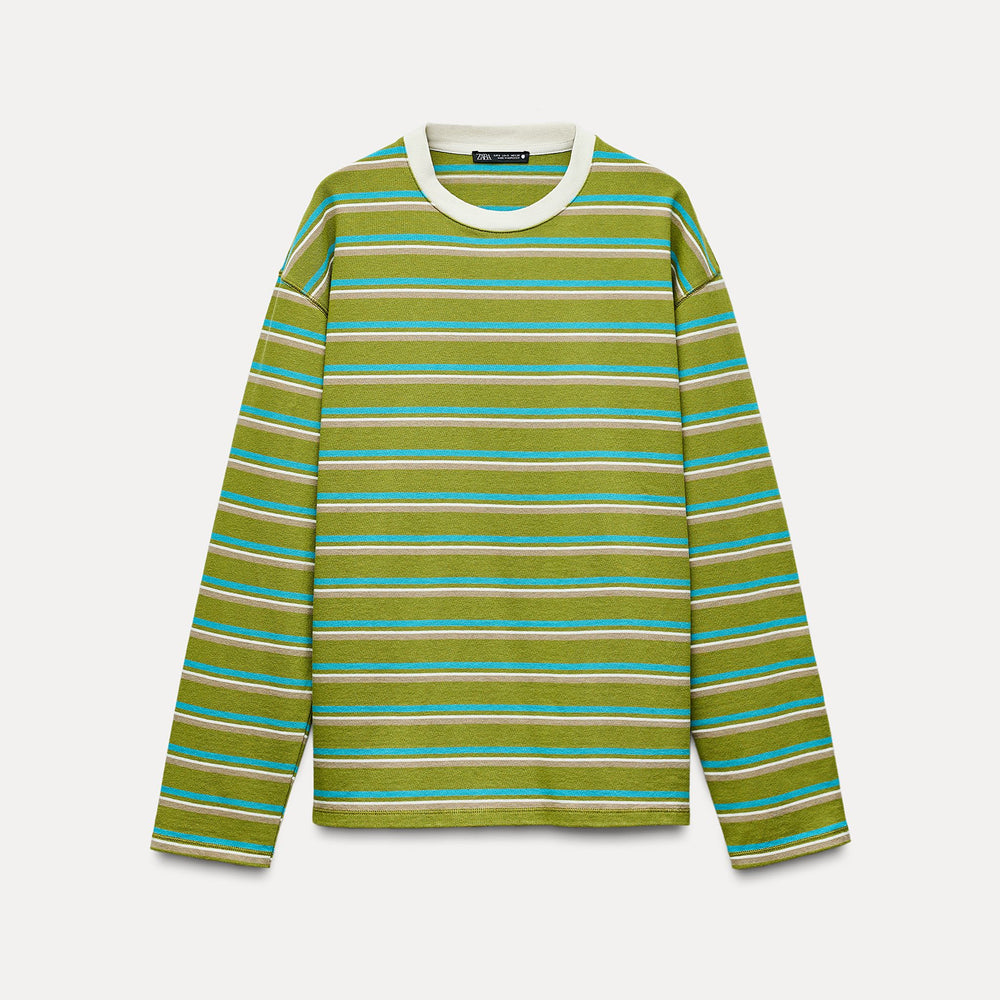 Moudda ZARA - T-shirt rayé coton épais manches longues - Tunisie 2