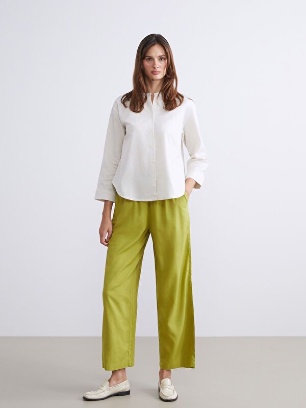 Moudda LC Waikiki - Pantalon tissé fin Femme Kaki clair - Tunisie 1