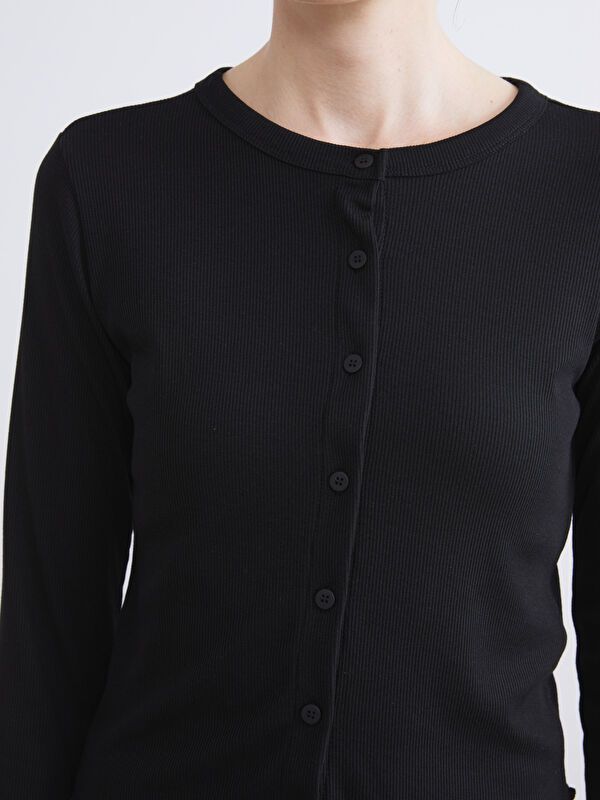 Moudda LC Waikiki - Body jersey manches longues Femme Noir - Tunisie 3