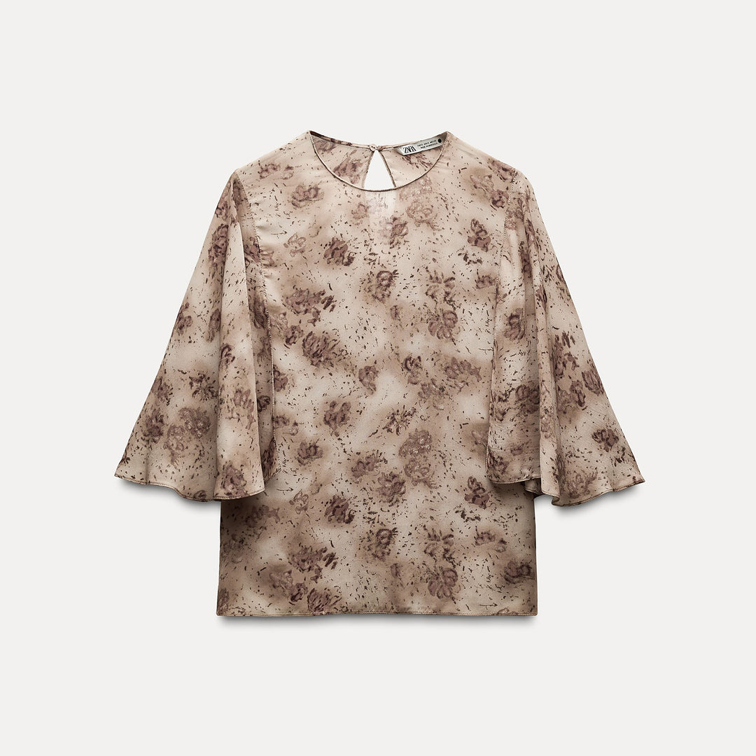 Moudda ZARA - Blouse Colette manches cape évasées - Tunisie 1