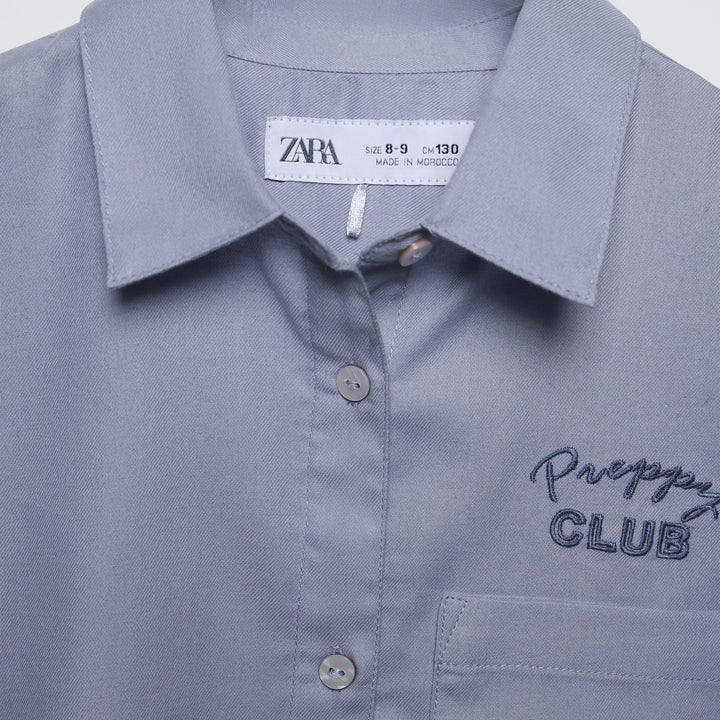 Moudda ZARA - Chemise fille qualité douillette brodée Preppy Club - Tunisie 3