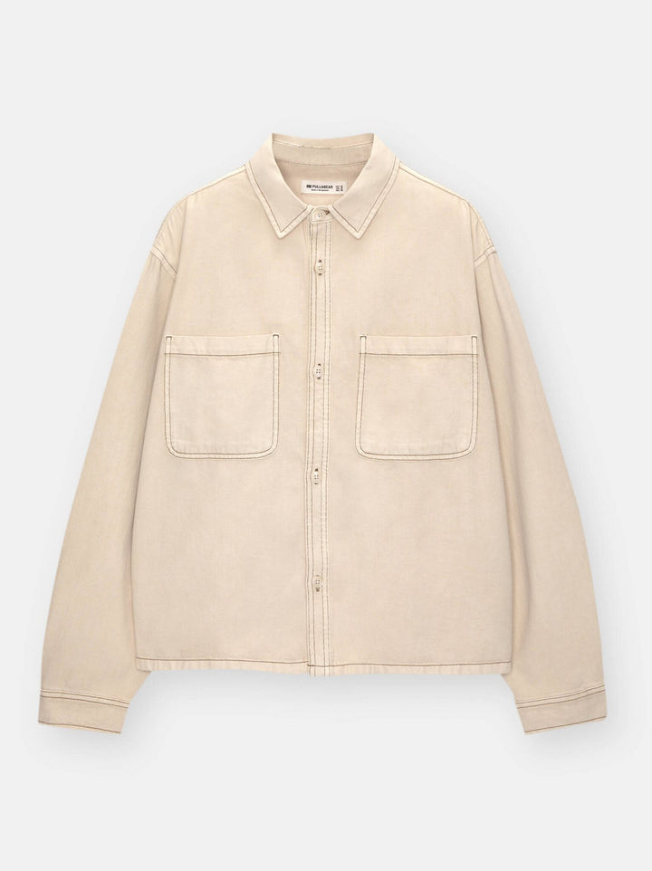 Moudda PULL & BEAR - Veste Twill - Surpiqûre Contrastée - Tunisie 3