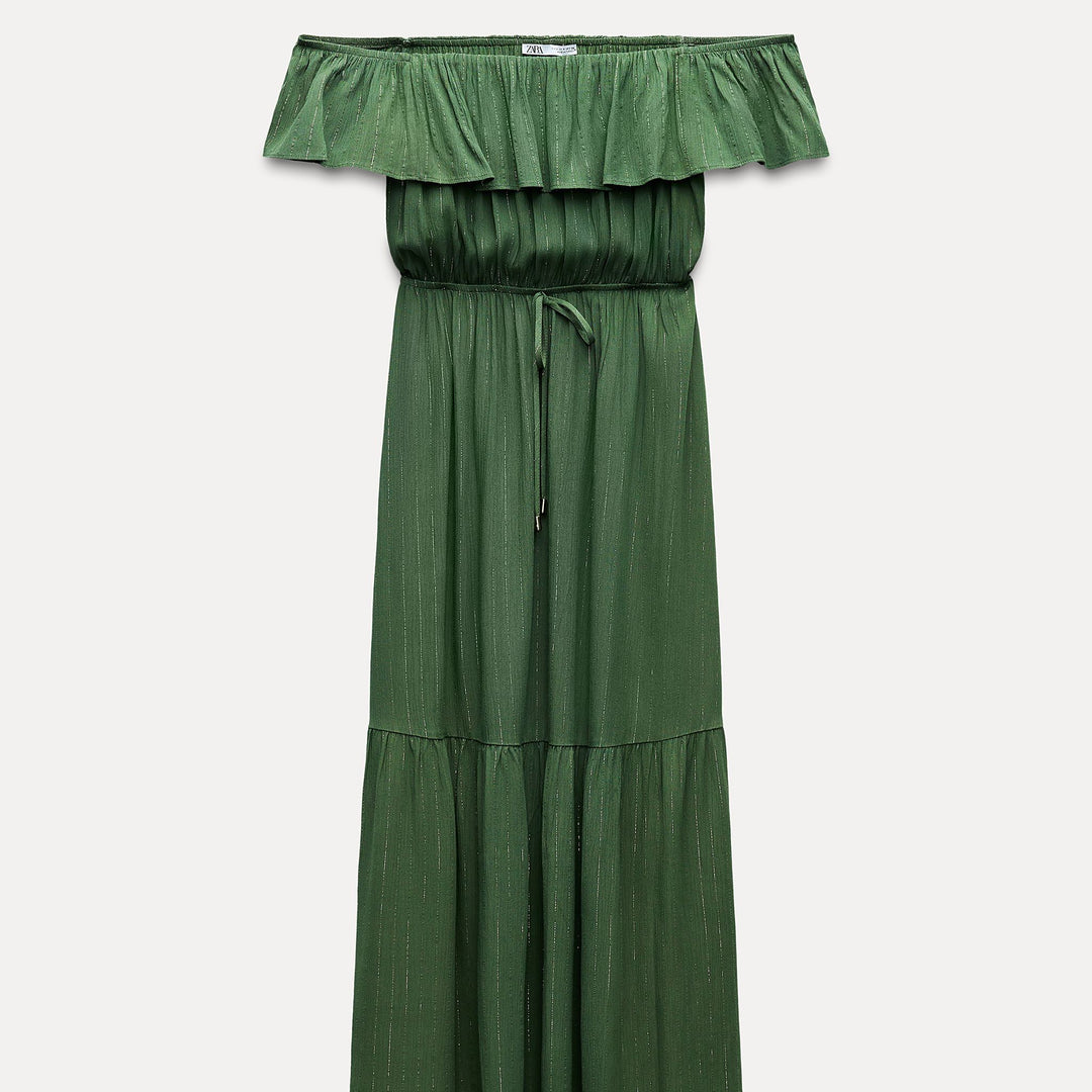 Moudda ZARA - Robe longue panneaux rayés lurex - Tunisie 1