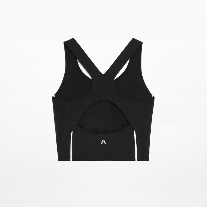 Moudda Oysho - Débardeur Compressif Demi-Bustier Col V Noir Réfléchissant - Tunisie 2