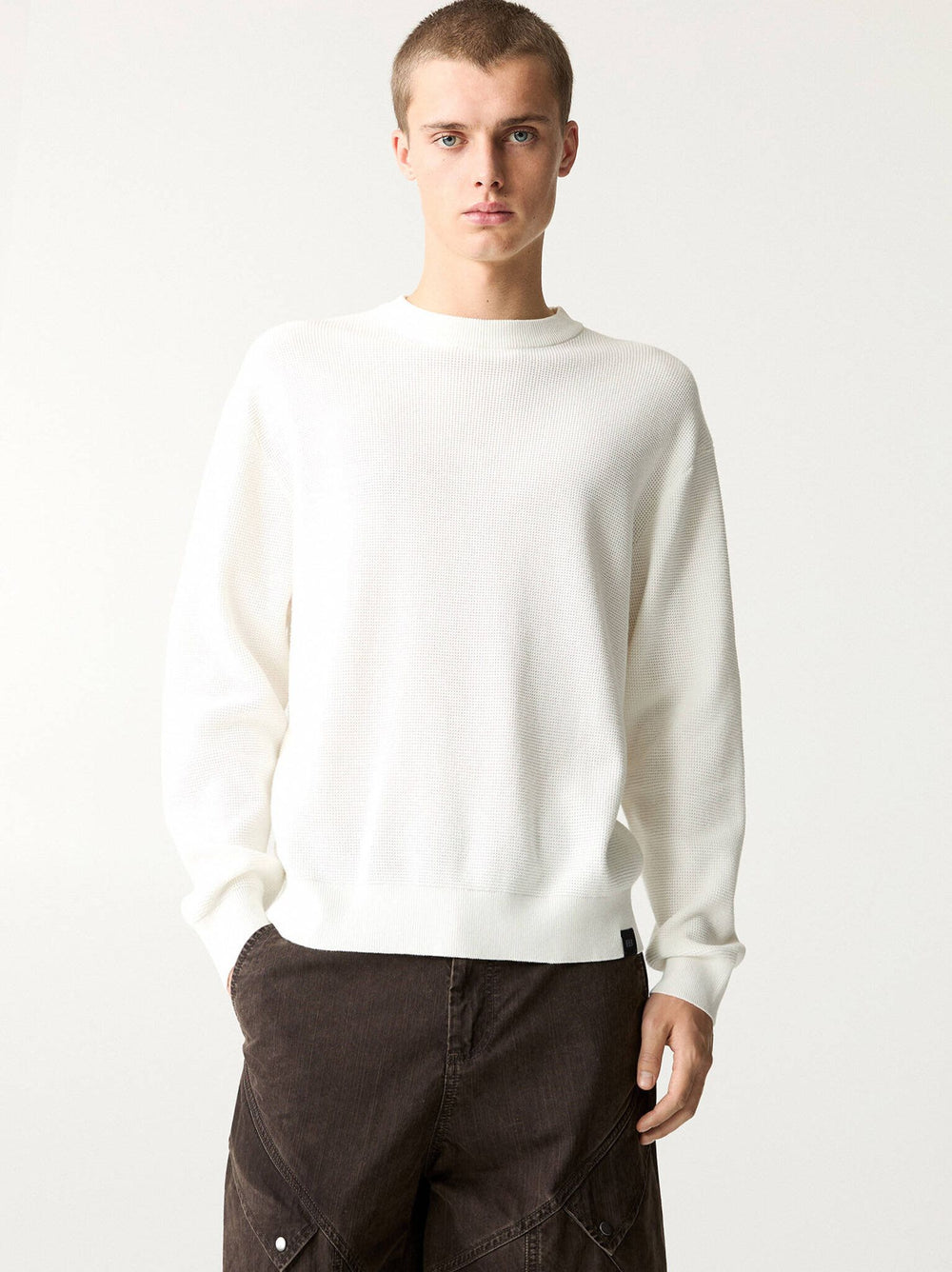 Moudda PULL & BEAR - Pull - Col Rond & Gaufré Basique - Tunisie 2