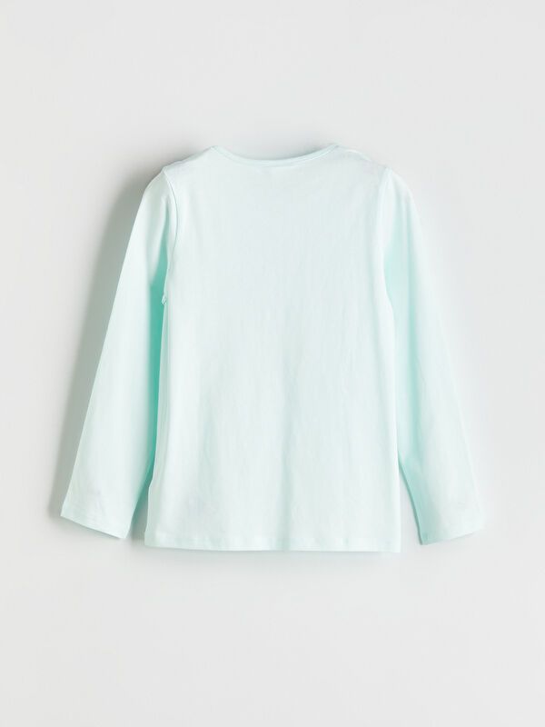 Moudda LC Waikiki - Pyjama en jersey manches longues moyen Fille Bleu aqua pâle - Tunisie 4