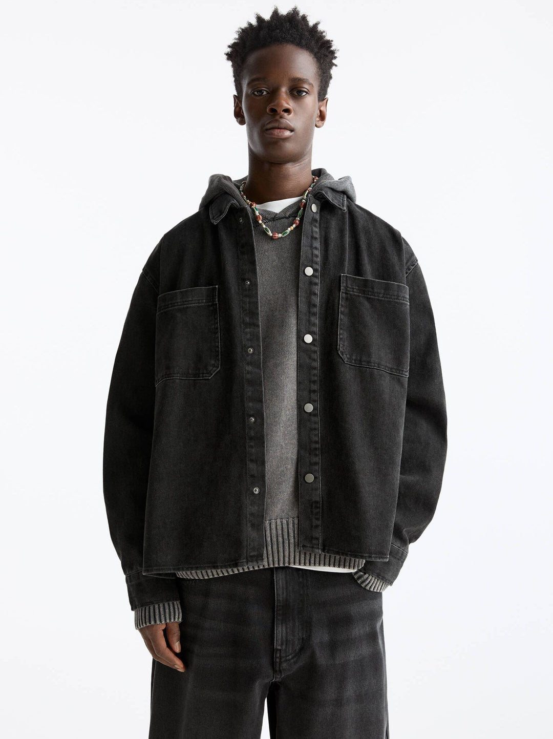 Moudda PULL & BEAR - Surchemise Basique Twill Lavage Acide - Tunisie 5