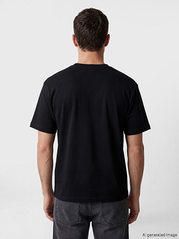 Moudda LC Waikiki - T-shirt imprimé manches courtes en jersey pour Homme couleur Noir - Tunisie 4