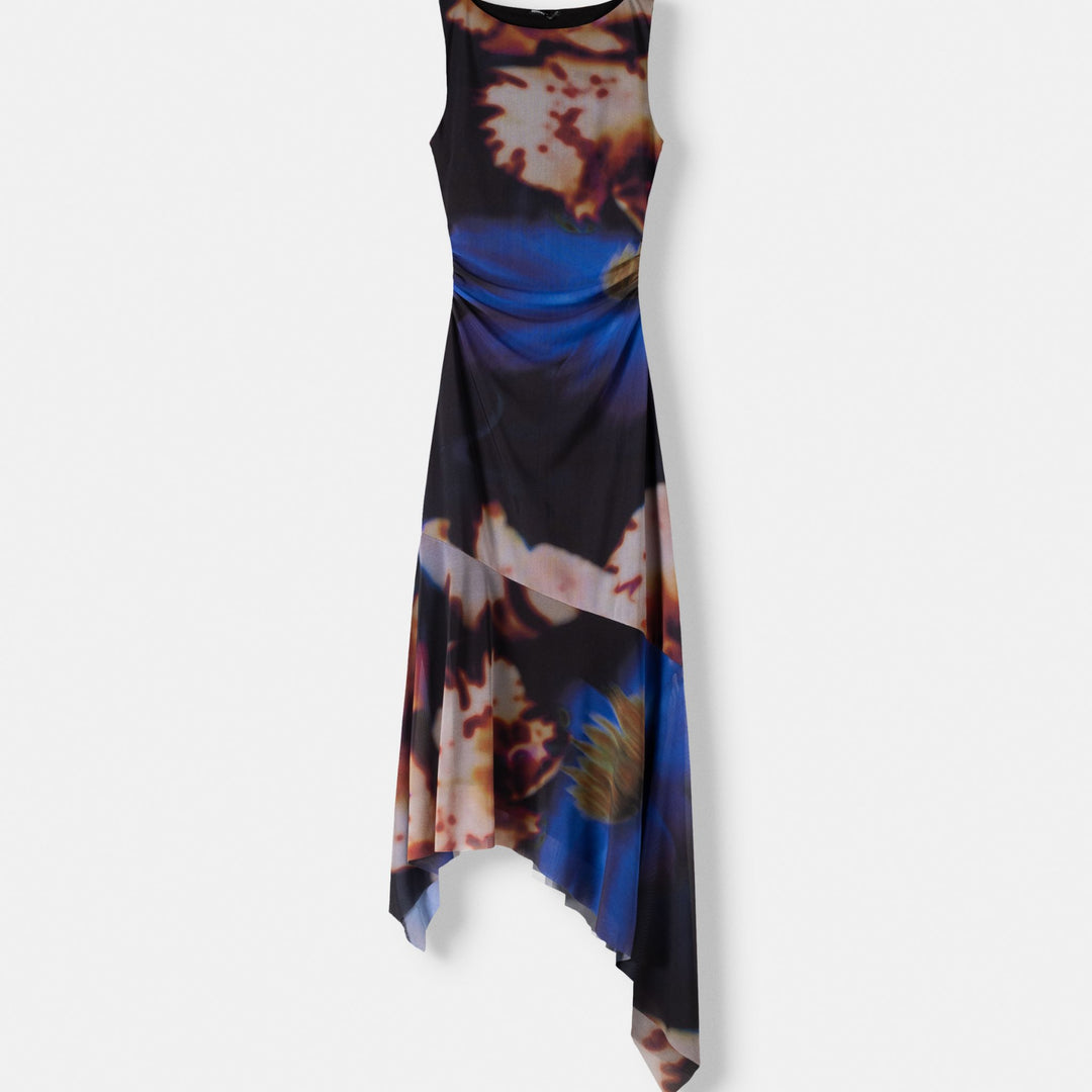 Moudda BERSHKA - Robe mi-longue manches courtes/longues tulle asymétrique - Tunisie 1