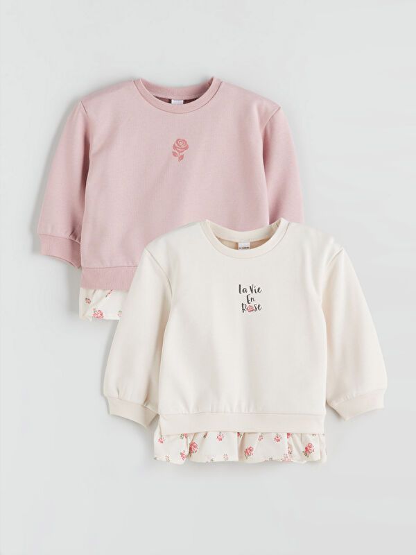 Moudda LC Waikiki - Pack sweatshirt jersey Fille Rose claire - Tunisie 1