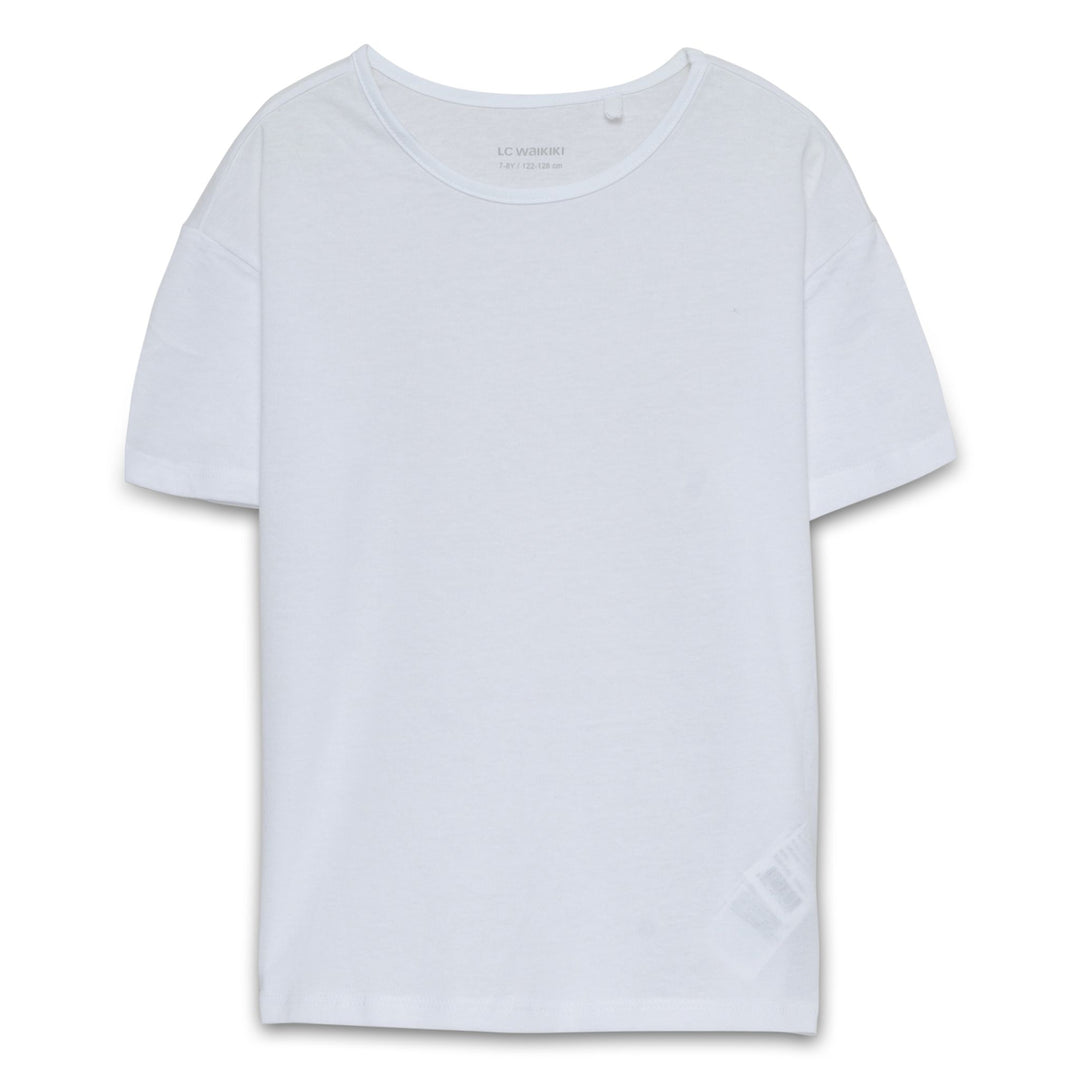 Moudda LC Waikiki - Body basique en jersey manches courtes Fille Buxe blanc - Tunisie 1