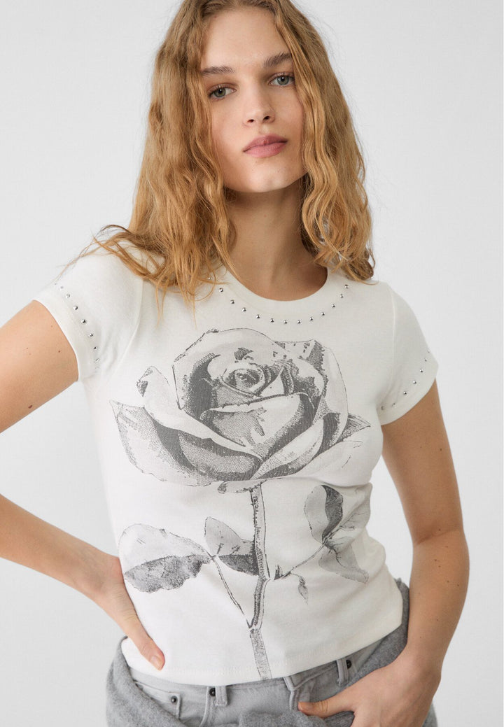 Moudda STRADIVARIUS - T-Shirt Graphique Rose - Tunisie 4