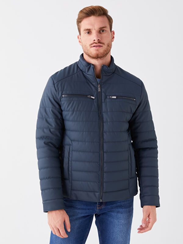 Moudda LC Waikiki - Manteau PU lourd Homme Marine - Tunisie 3